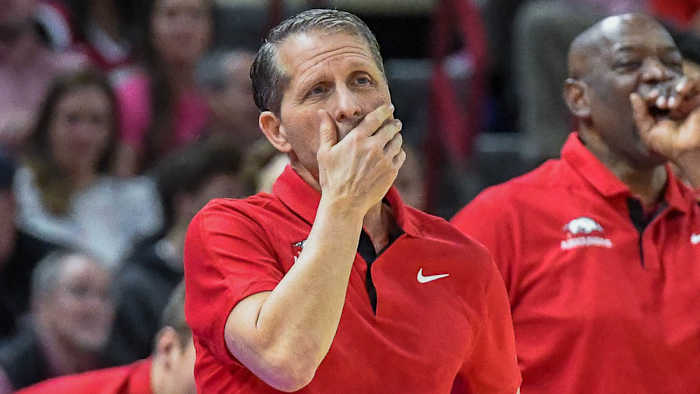 Razorbacks coach Eric Musselman against Tennessee
